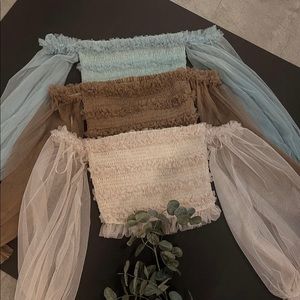 mesmerizing mesh sleeve top